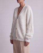 Women's Soft Knit Button Front Cardigan with Relaxed Longline Fit
