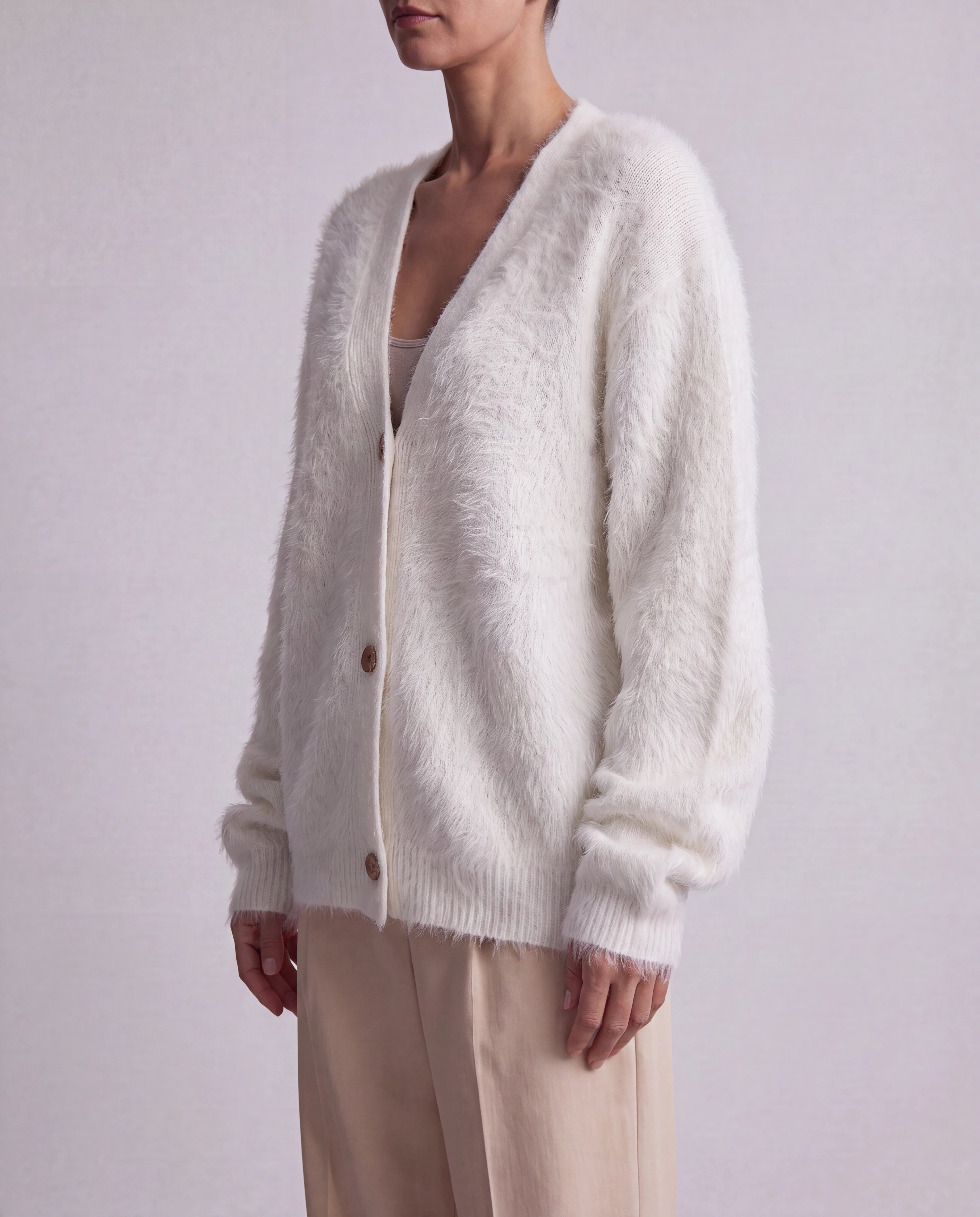 Women's Soft Knit Button Front Cardigan with Relaxed Longline Fit