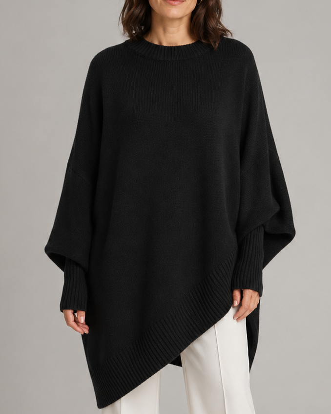 Women's Long Oversized Soft Knit Ribbed Crewneck Pullover Jumper