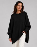 Women's Long Oversized Soft Knit Ribbed Crewneck Pullover Jumper