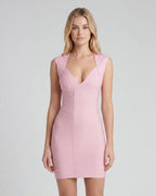 Navy satin sweetheart bodycon evening maxi dress with high side slit
