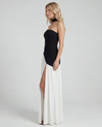 Strapless layered mini dress - black side