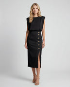 Crepe co-ord set - black front
