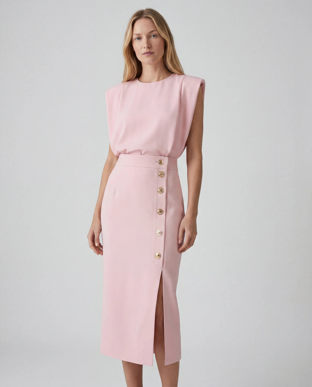 Crepe co-ord set - pink lifestyle