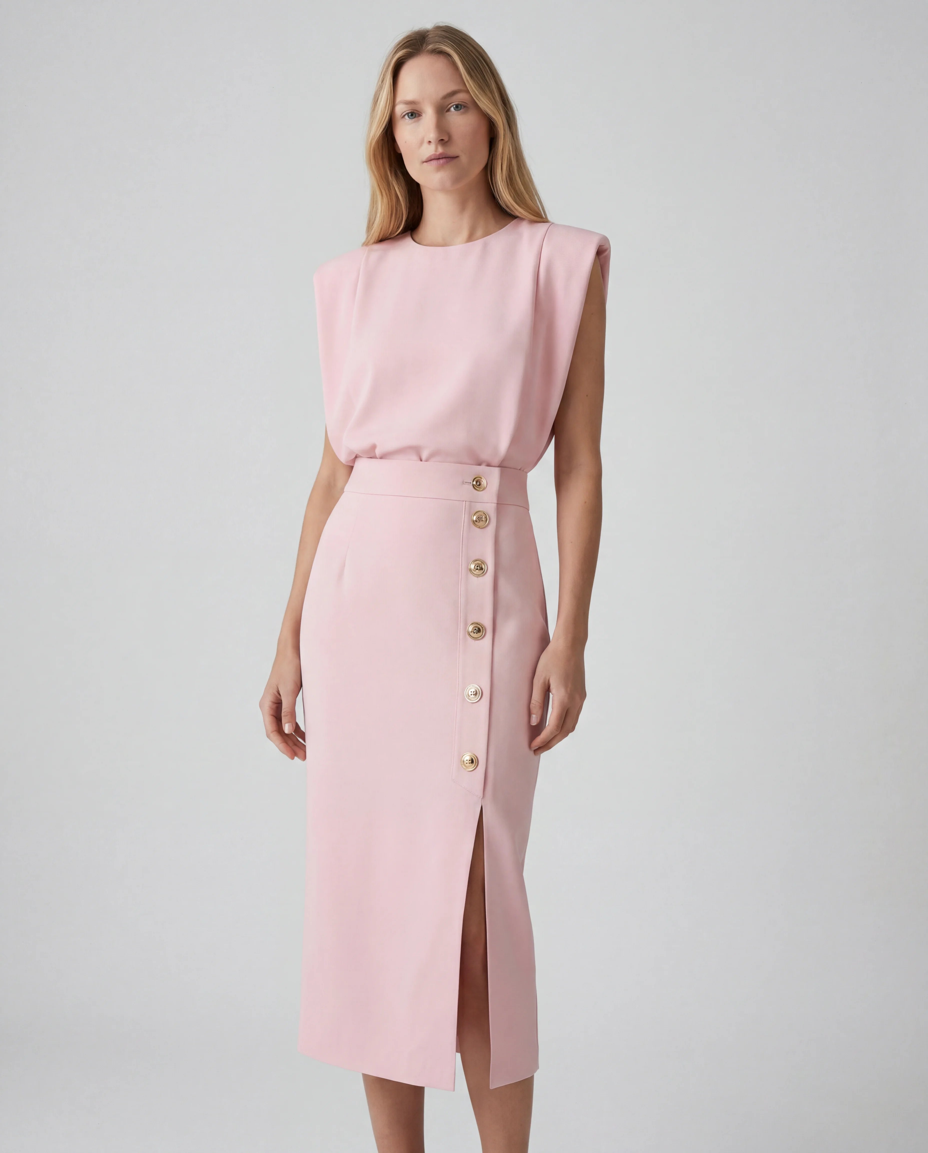 Crepe co-ord set - pink lifestyle