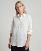 Linen blouse - white front