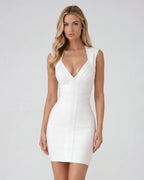 Satin sweetheart bodycon maxi dress - white front