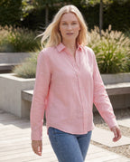 Linen blouse - pink lifestyle