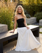 Strapless layered mini dress - black lifestyle