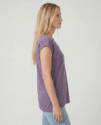 Cotton jersey top - purple side