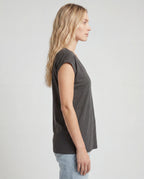 Cotton jersey top - black side