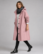 Women's Oversized Hooded Longline Raincoat