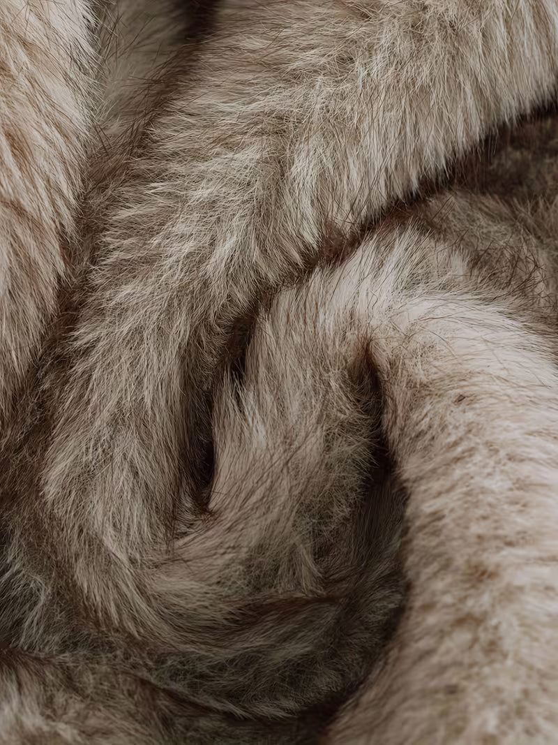 Women's Bomber Jacket with Faux Fur Lining and Hood