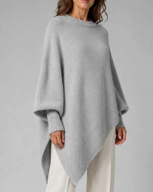 Women's Long Oversized Soft Knit Ribbed Crewneck Pullover Jumper