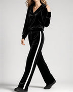 Women's Hooded Co-ord Set in Black – side