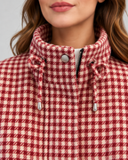 Women's cropped houndstooth jacket – Pink – 04_detail