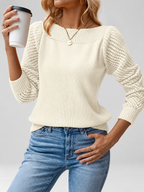apricot knitted jumper studio view