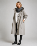 Women's Oversized Hooded Longline Raincoat