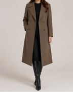 Women's Double Breasted Notch Lapel Trench Coat