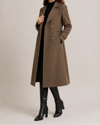 Women's Double Breasted Notch Lapel Trench Coat