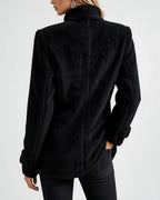 Women's Teddy Jacket in Black – back