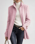 Women's Teddy Jacket in Pink – front