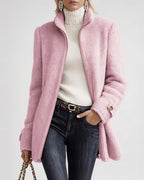 Women's Teddy Jacket in Pink – front