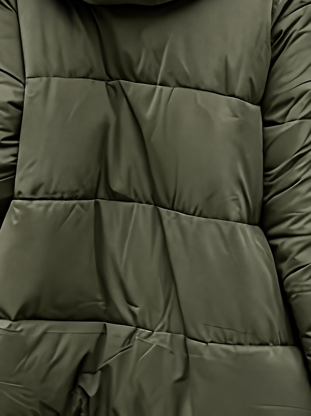 Women's Fleece-Lined Longline Coat – fern green – 5