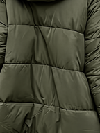 Women's Fleece-Lined Longline Coat – fern green – 5