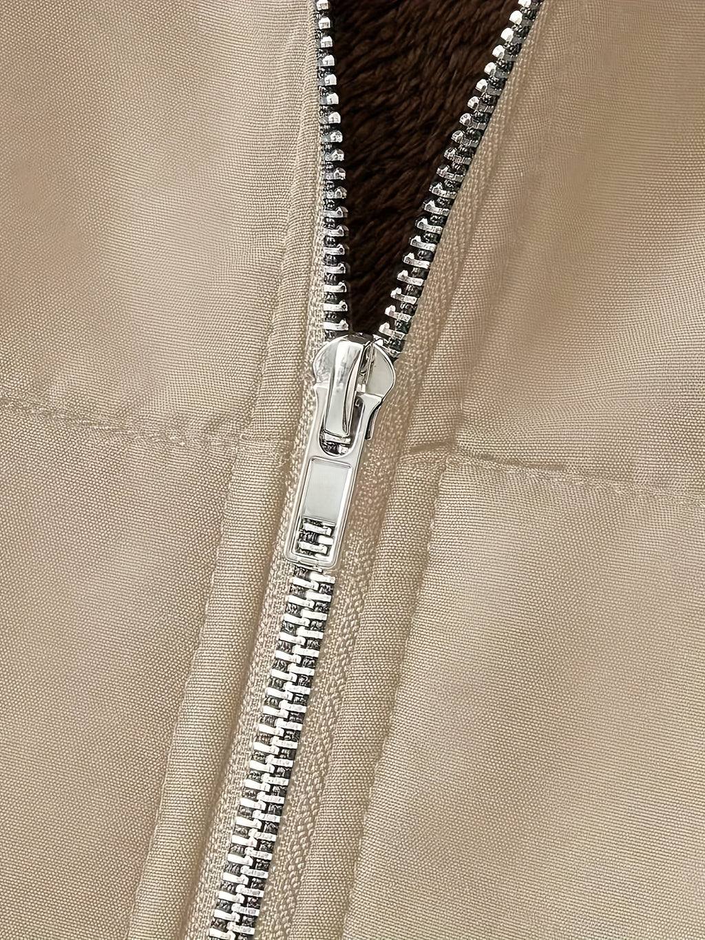 Women's Hooded Longline Jacket with Zip Front – Khaki – 6