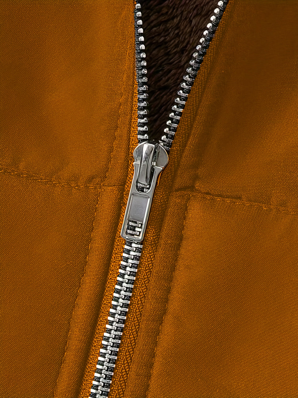 Women's Hooded Longline Jacket with Zip Front – Bronze – 3