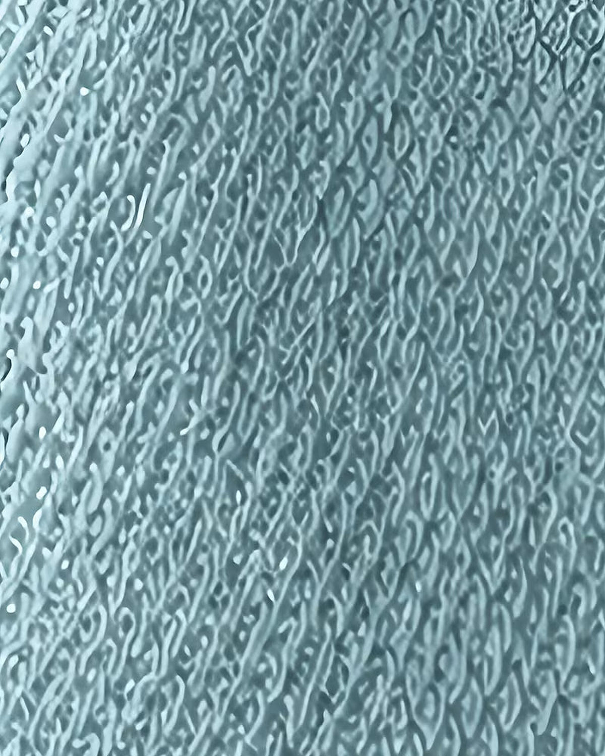 Women's Cable Knit Cardigan with Round Neck and Button Front in Light Blue – knit detail