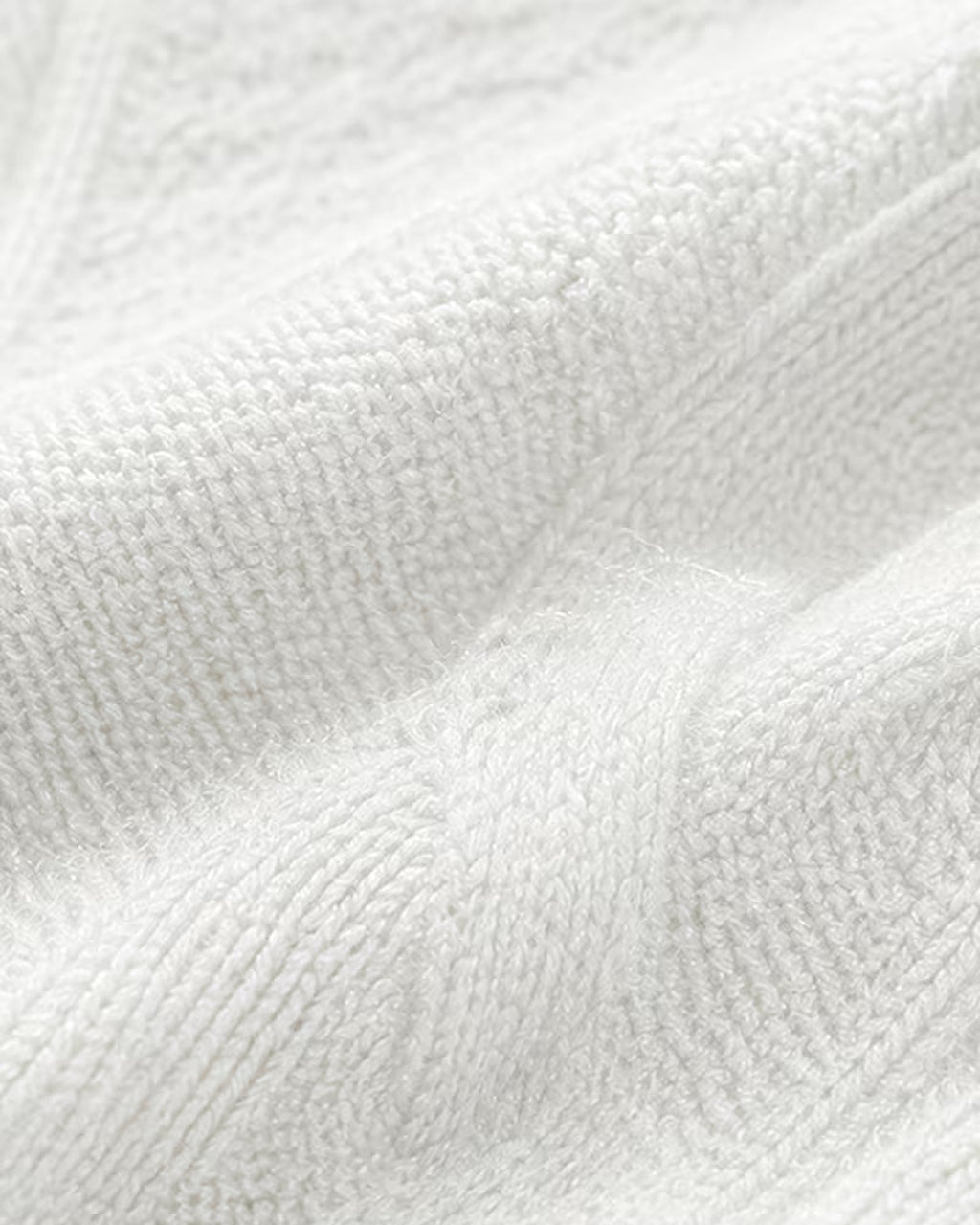 Women's Cable Knit Cardigan with Round Neck and Button Front in White – knit detail