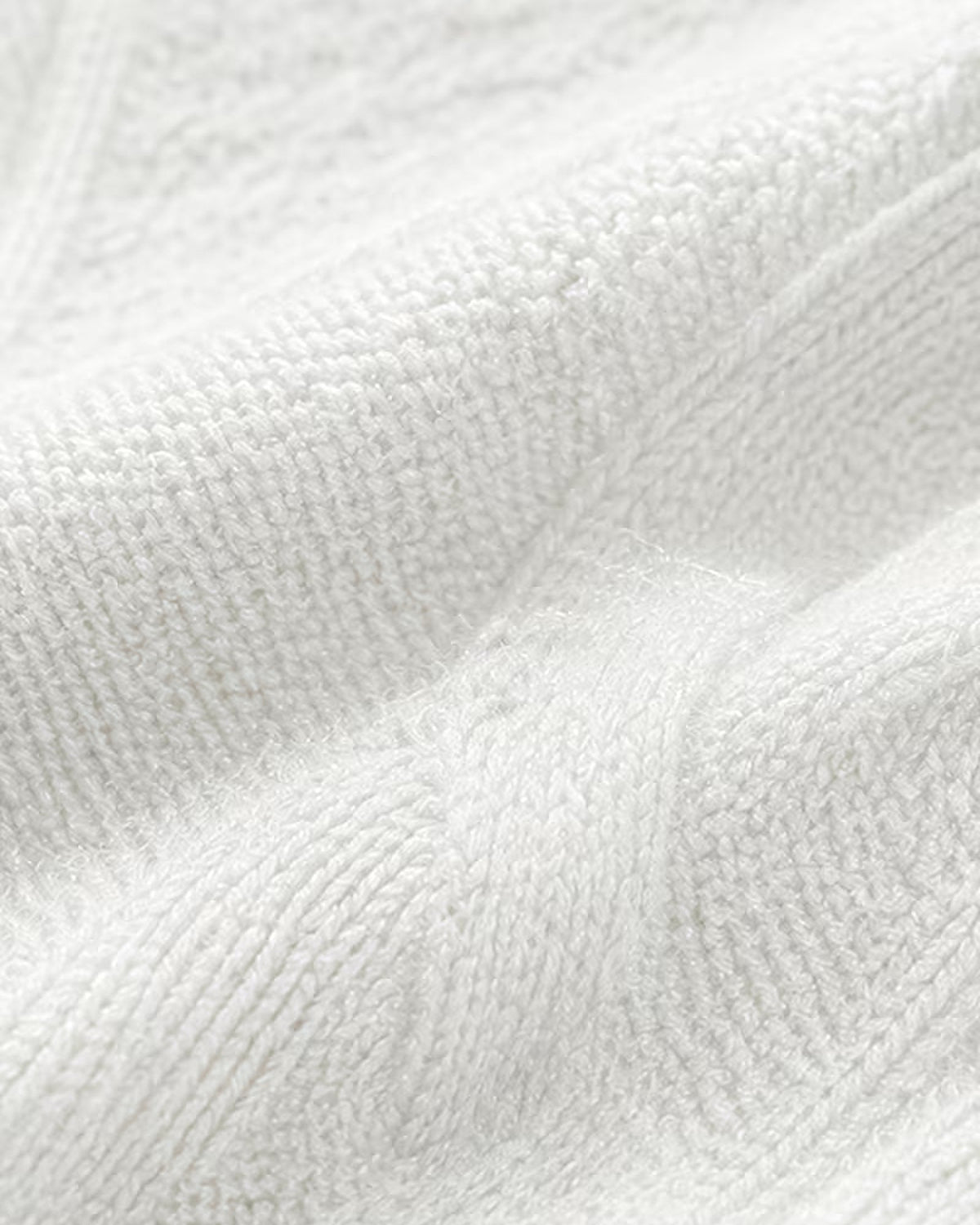 Women's Cable Knit Cardigan with Round Neck and Button Front in White – knit detail