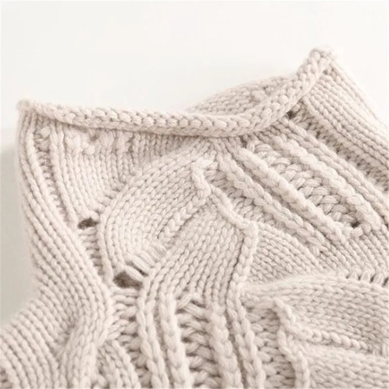 Women's Cable Textured Turtleneck Jumper with Pointelle Detail
