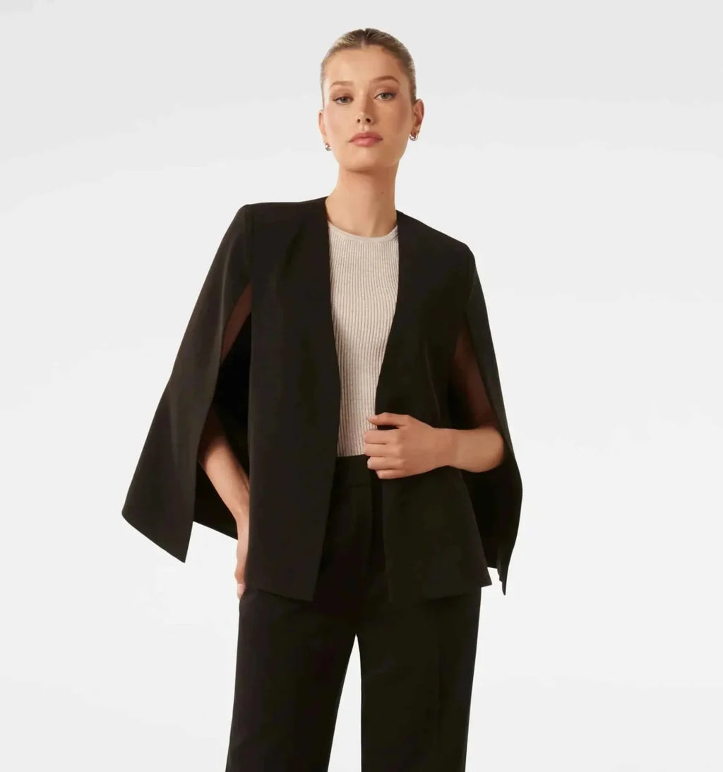 Women's Cape Blazer with Open Front
