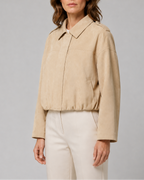 Women's Cropped Collared Bomber Jacket