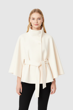 Women's Elegant Wool Look Coat with Refined Collar and Feminine Tailored Cut 2