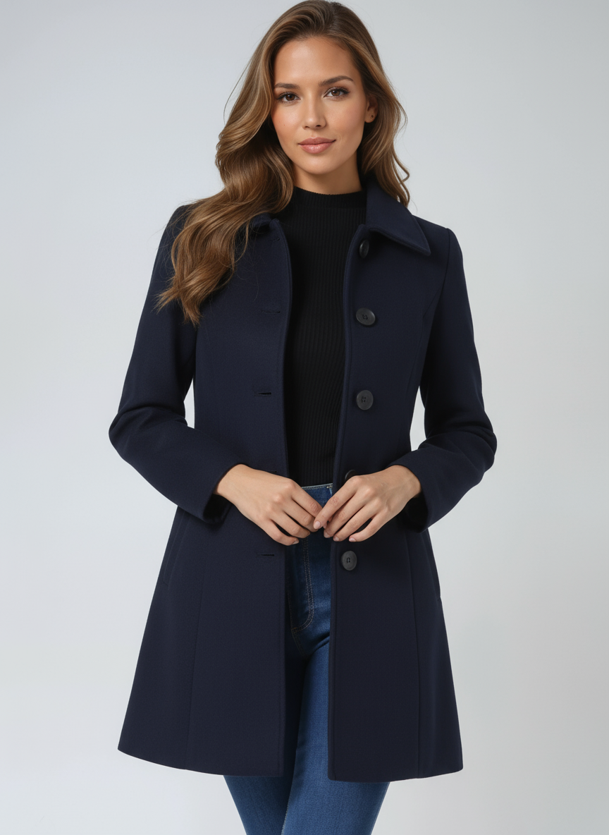 Women's Winter Single Breasted Trench Coat 12