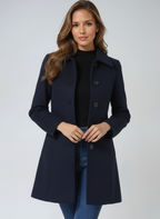 Women's Winter Single Breasted Trench Coat 12