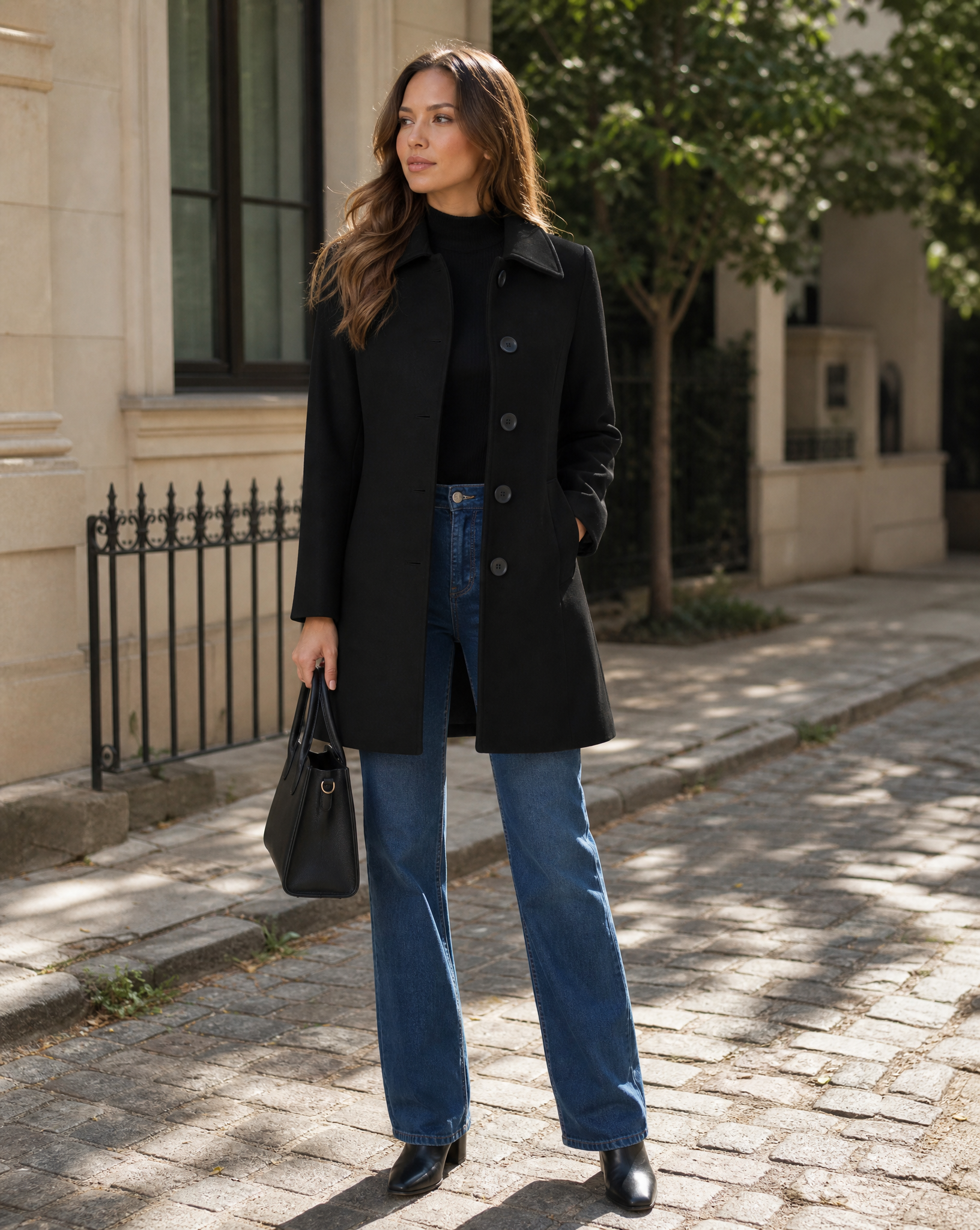 Women's Winter Single Breasted Trench Coat 2
