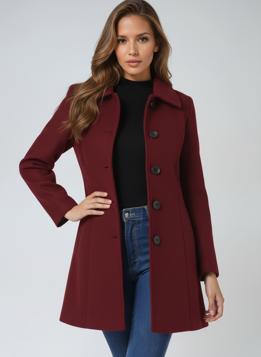 Women's Winter Single Breasted Trench Coat 8