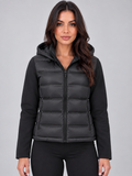 Women's Fitted Hooded Puffer Jacket with Zip Front