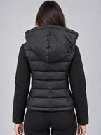 Women's Fitted Hooded Puffer Jacket with Zip Front