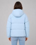 Women's Padded Hooded Puffer Jacket with Zip Front and Pockets