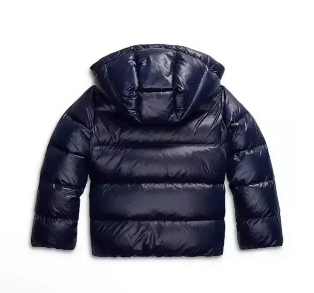 Women's Hooded Puffer Jacket with Zip Front and Pockets