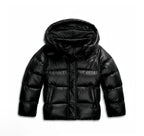 Women's Hooded Puffer Jacket with Zip Front and Pockets