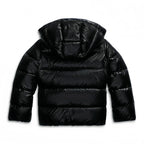 Women's Hooded Puffer Jacket with Zip Front and Pockets