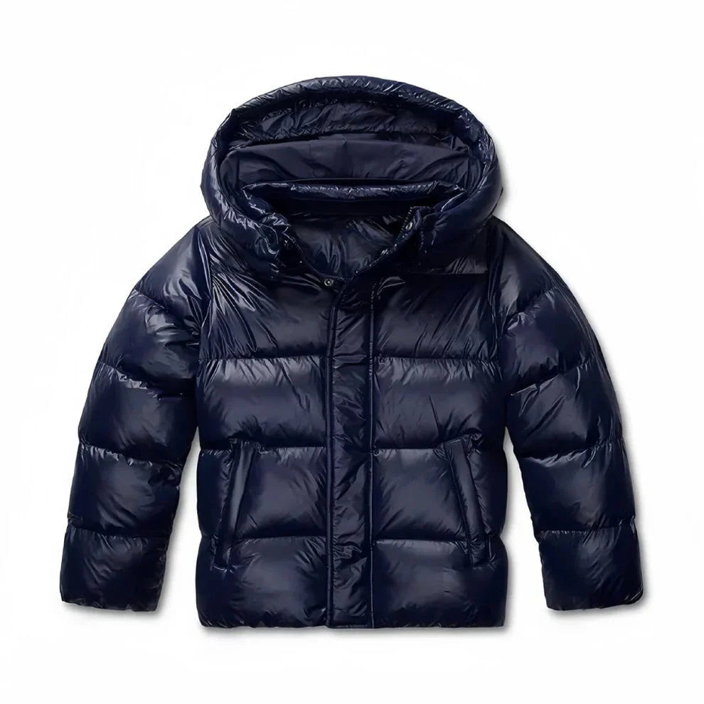 Women's Hooded Quilted Puffer Jacket with Zip Front and Pockets