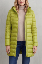 Women's Slim Hooded Puffer Jacket with Elasticated Cuffs